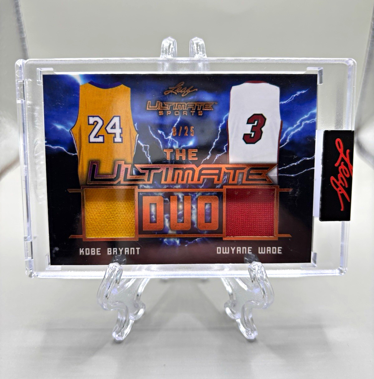 2021 Leaf Ultimate Sports The Ultimate Duo Kobe Bryant Dwyane Wade Jersey /25