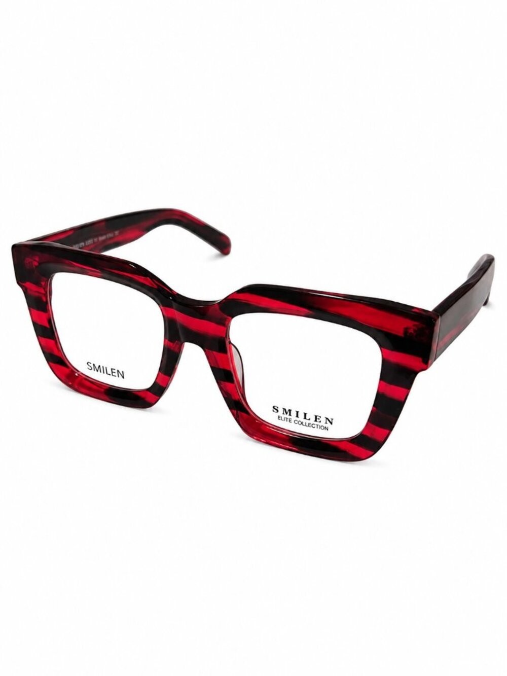 Smilen Elite 10 Red-Black 50-22-148 Eyeglasses Frames Smilen Elite 10 Red-Black 50-22-148 Eyeglasses Frames