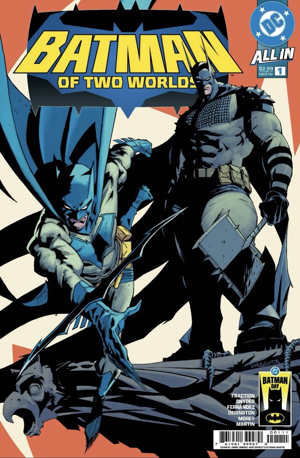 Batman Of Two Worlds #1 Batman Day 2026 Nick Dragotta PRESALE 9/19/26 Batman Of Two Worlds #1 Batman Day 2026 Nick Dragotta PRESALE 9/19/26