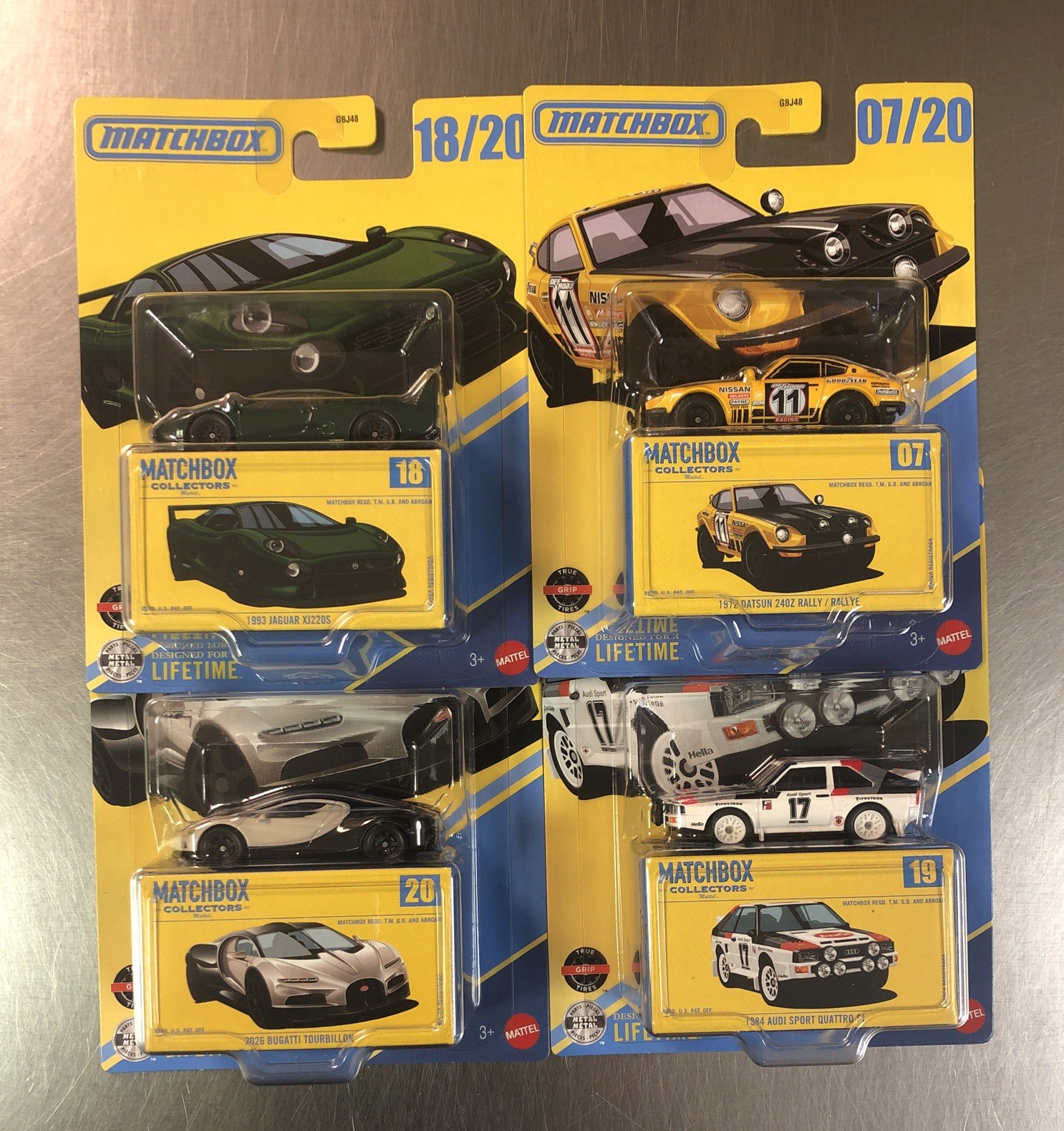MATCHBOX 2026 SUPERFAST ( LOT OF 4 ) 1972 DATSUN 240Z AUDI JAGUAR & BUGATTI MATCHBOX 2026 SUPERFAST ( LOT OF 4 ) 1972 DATSUN 240Z AUDI JAGUAR & BUGATTI