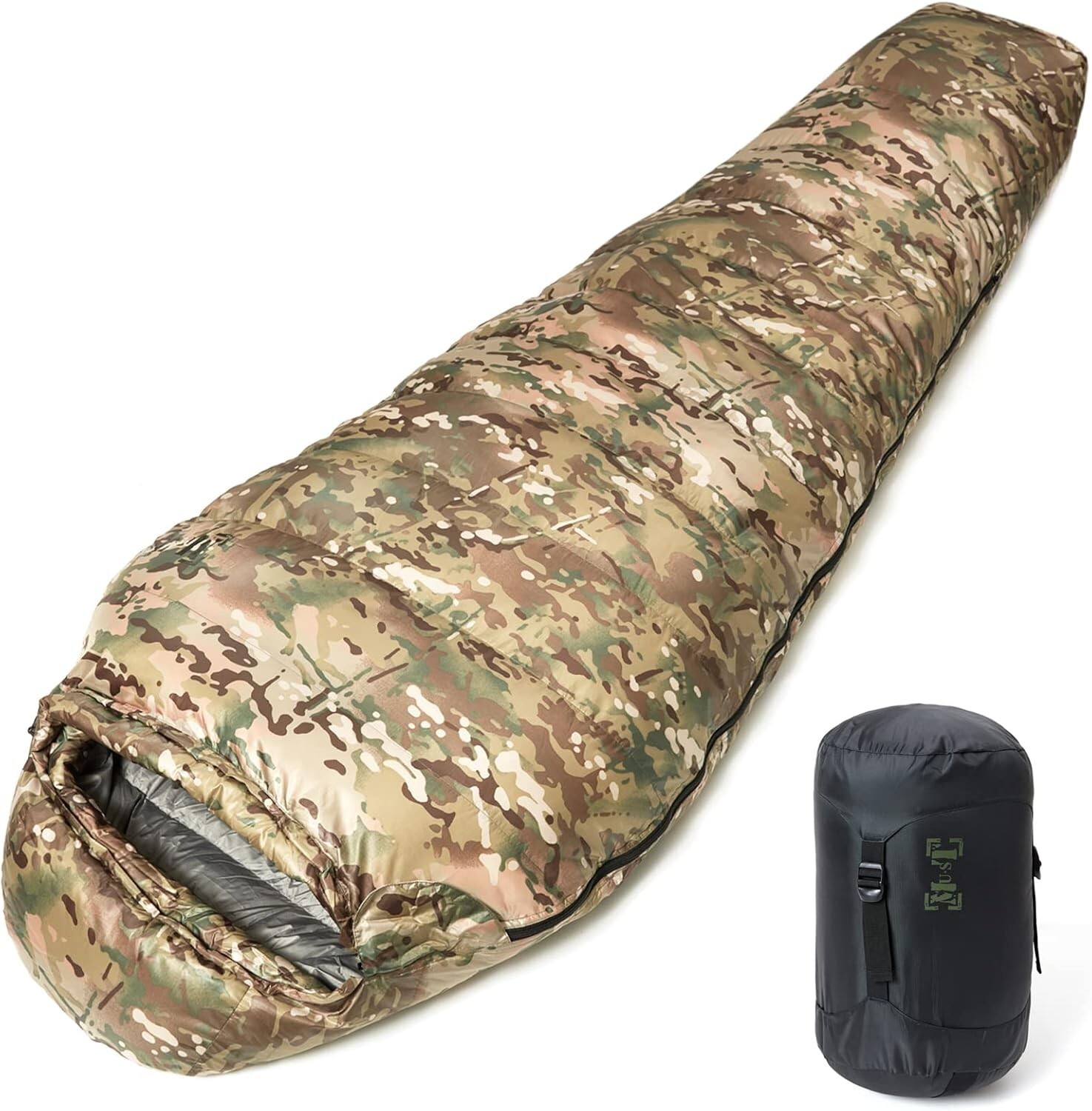 Goose Down Sleeping Bag Capricorn CamoMummy Sack -13°F Lightweight Winter System