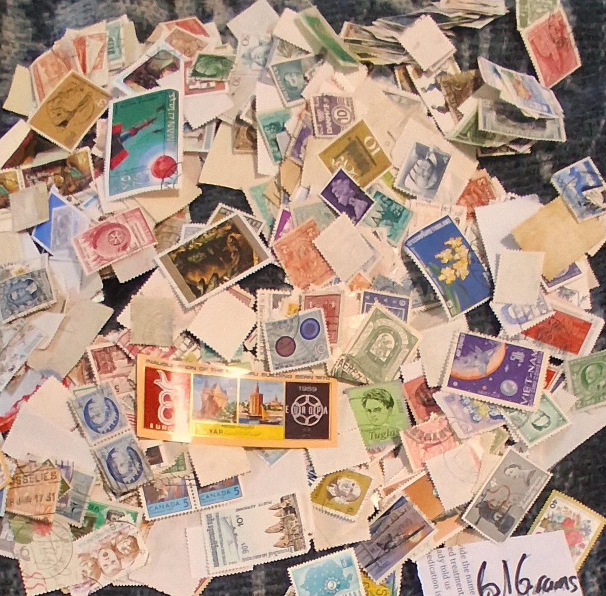 1,000 WW WORLDWIDE USED Stamps Off Paper - FEW IF ANY DUPLICATES - 