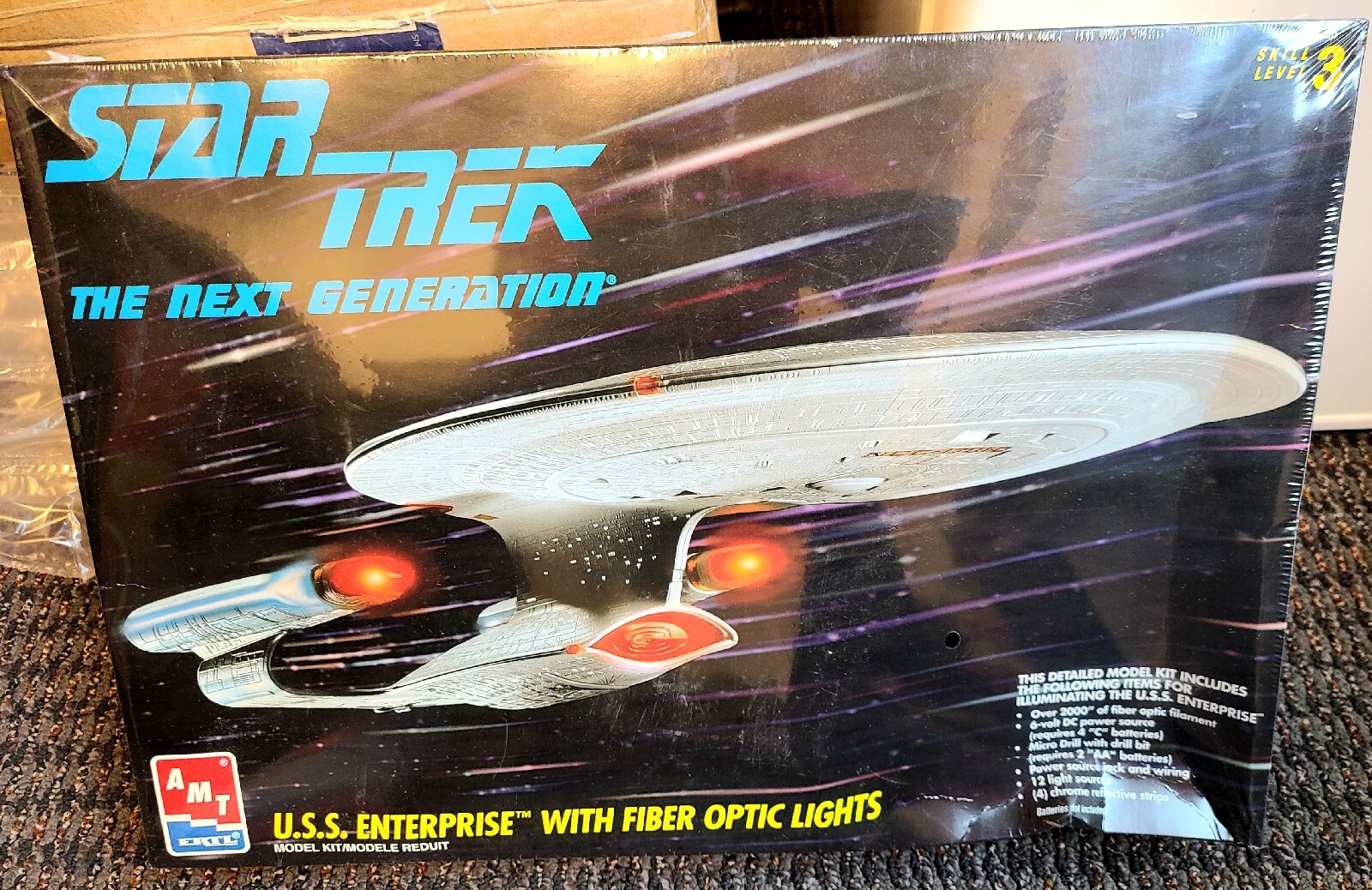 DEFECTIVE 1994 AMT ERTL Star Trek Next Generation Enterprise Model Kit W G3D