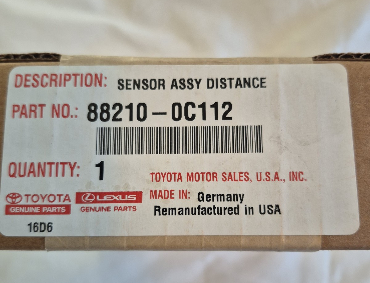 '23-'26 Toyota Tundra Cruise Control Distance Radar Sensor OEM 88210-0C112 New '23-'26 Toyota Tundra Cruise Control Distance Radar Sensor OEM 88210-0C112 New
