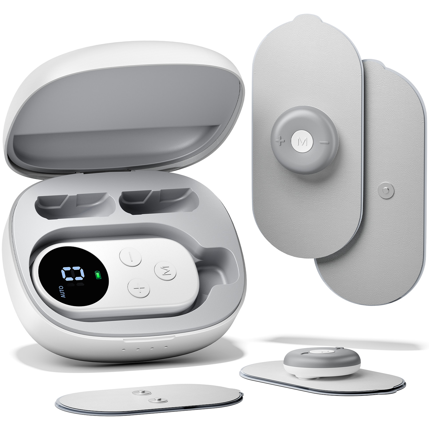 Wireless Tens Unit Muscle Stimulator with LCD Screen and 2 Big Pads+2 Small Pads