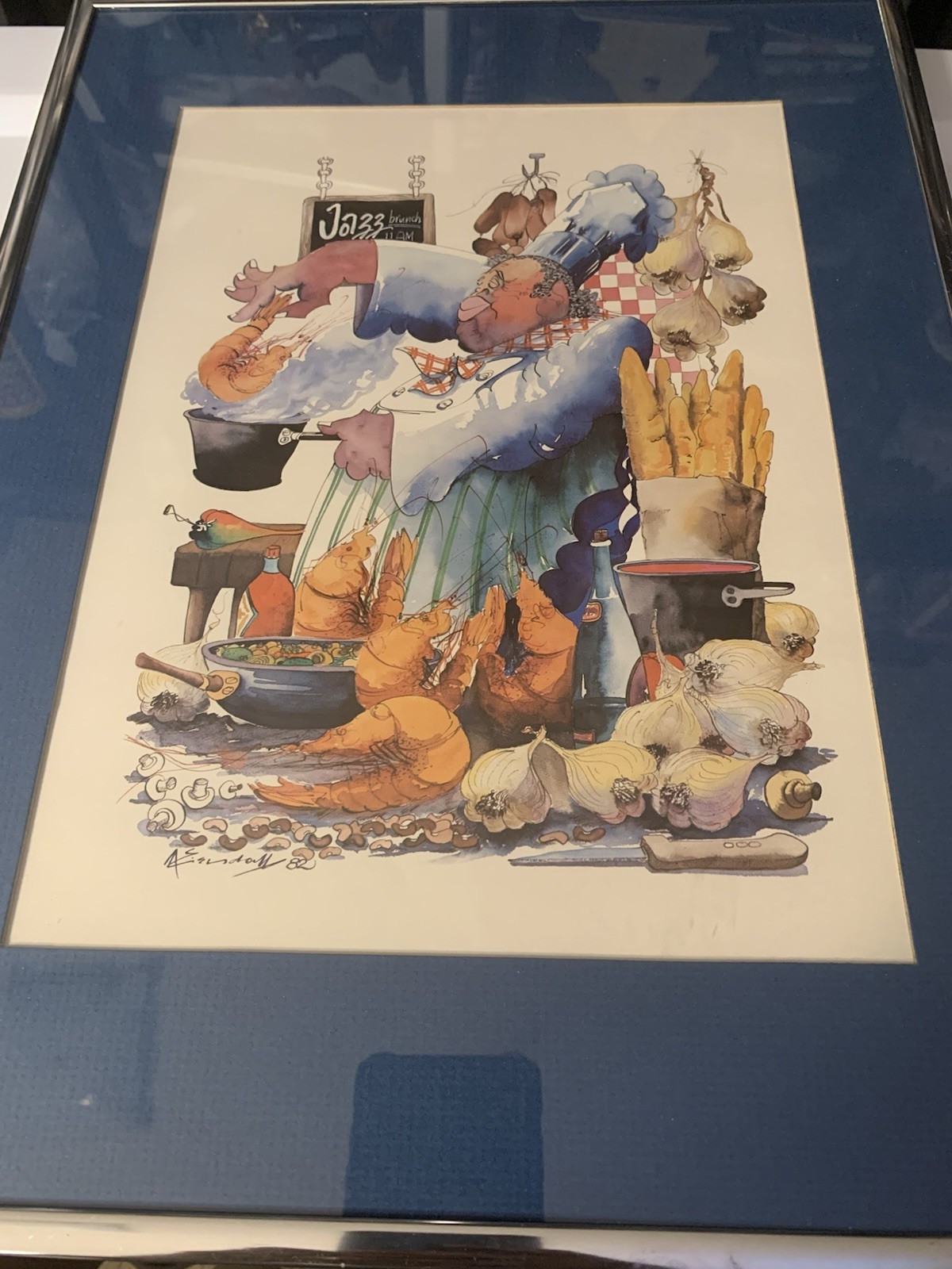 RARE FRAMED LEO MEIERSDORFF 1982 JAZZ Print Poster RARE FRAMED LEO MEIERSDORFF 1982 JAZZ Print Poster