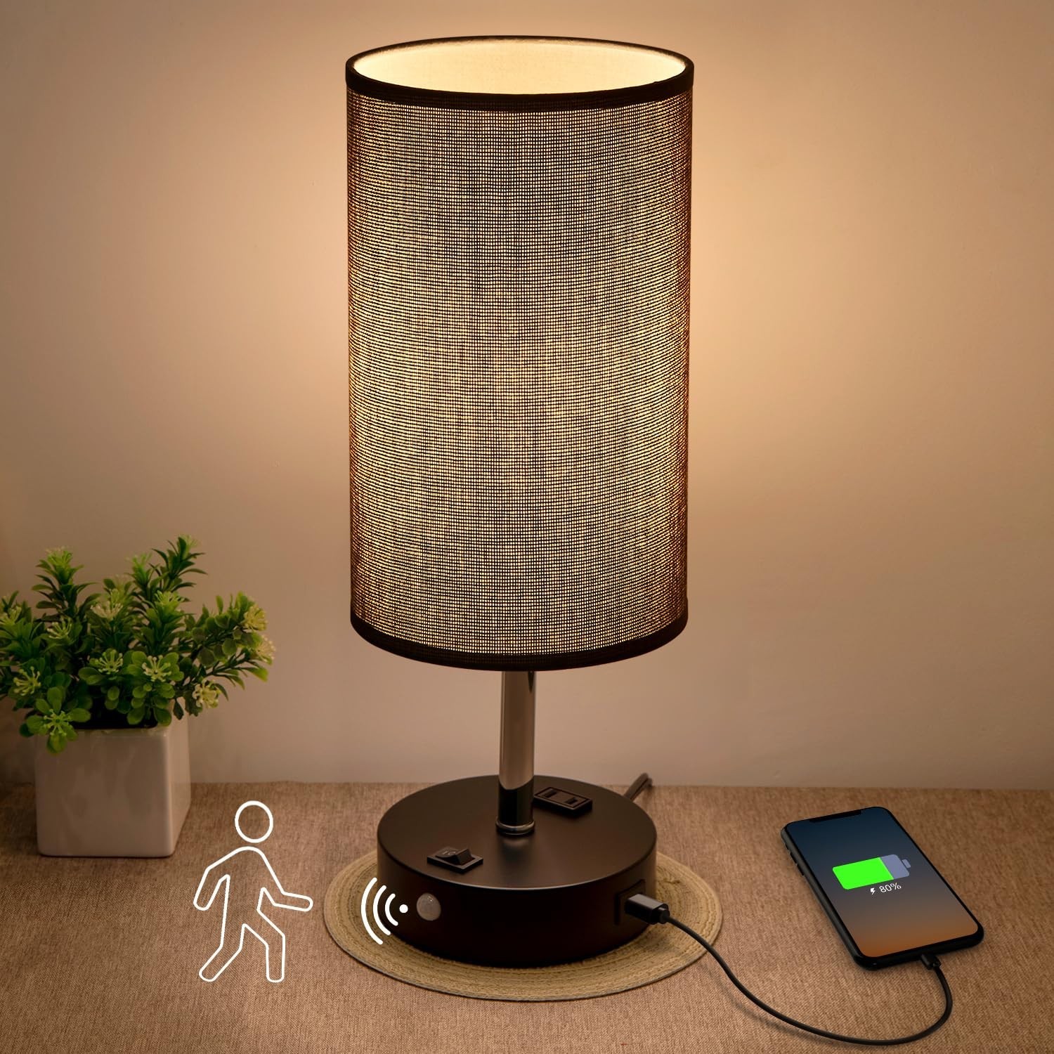Table Lamps with Motion Sensor and Constant on Two Modes, USB Lamp ... Fast Ship Table Lamps with Motion Sensor and Constant on Two Modes, USB Lamp ... Fast Ship