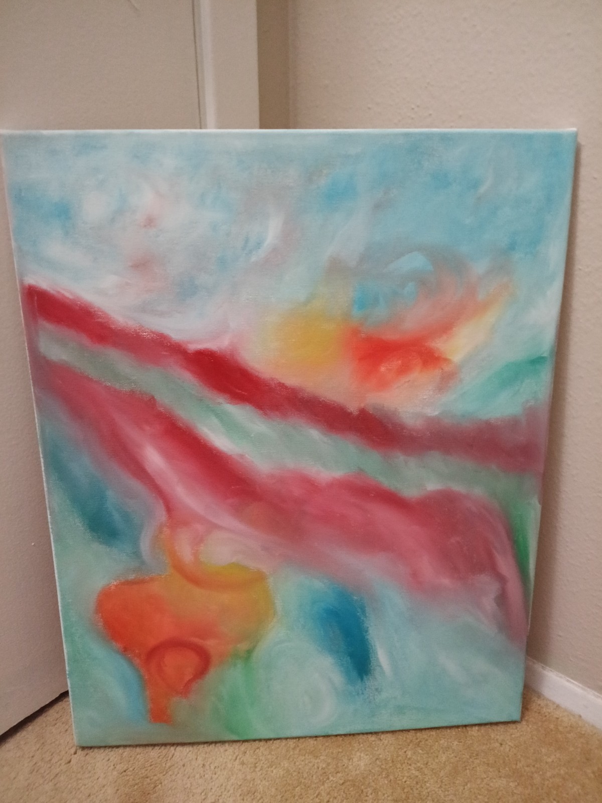 16x20 Original one Of A Kind Abstract Oil Painting On Canves New 16x20 Original one Of A Kind Abstract Oil Painting On Canves New