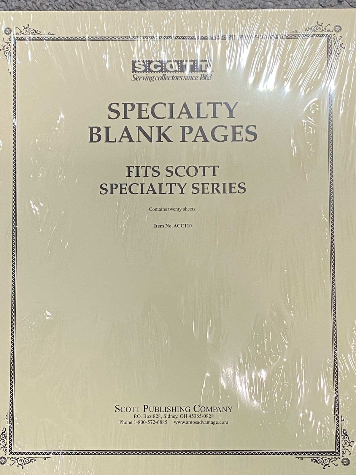 SCOTT SPECIALTY  SERIES BLANK PAGES ACC110