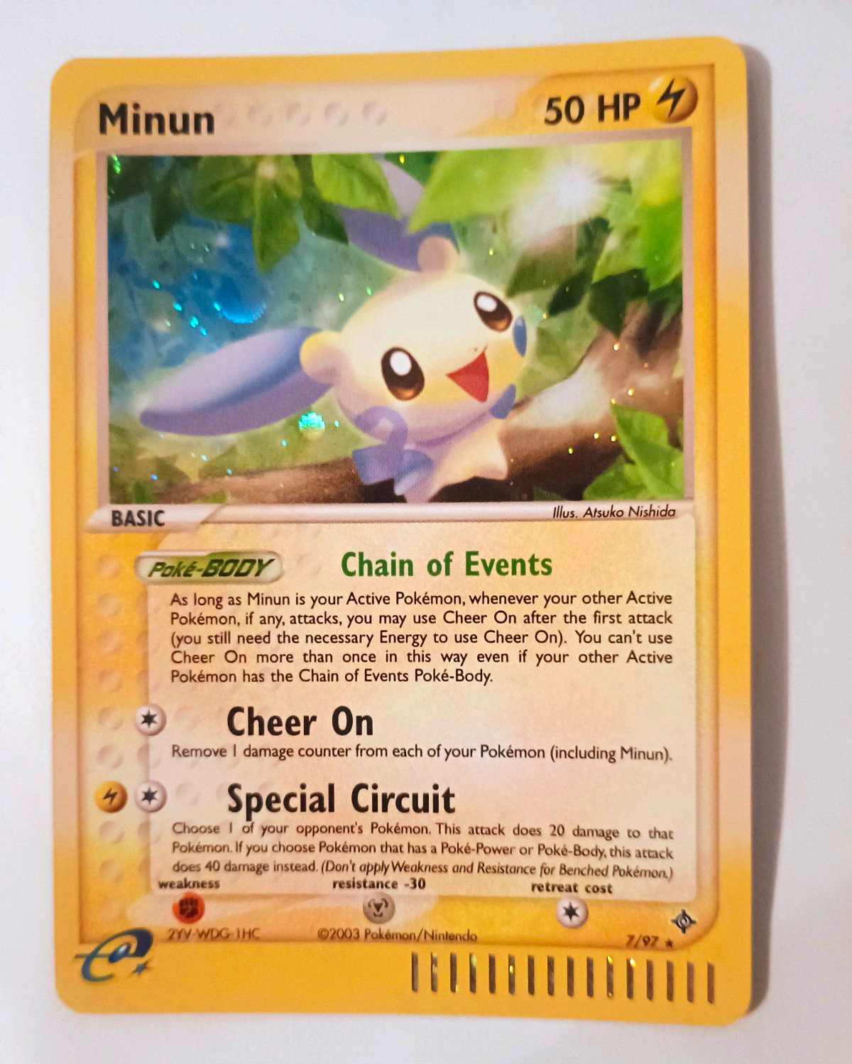 TCG Vintage Minun EX Dragon Holo Rare Pokemon Card TCG Vintage Minun EX Dragon Holo Rare Pokemon Card