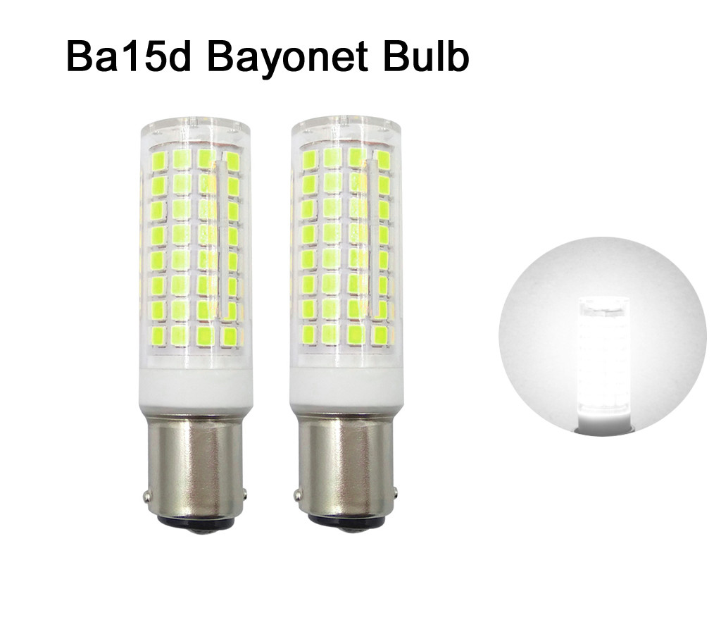 2pcs Ba15d B15D Bayonet Base Led Bulb 102-2835 9W 110V Ceramics Light White H
