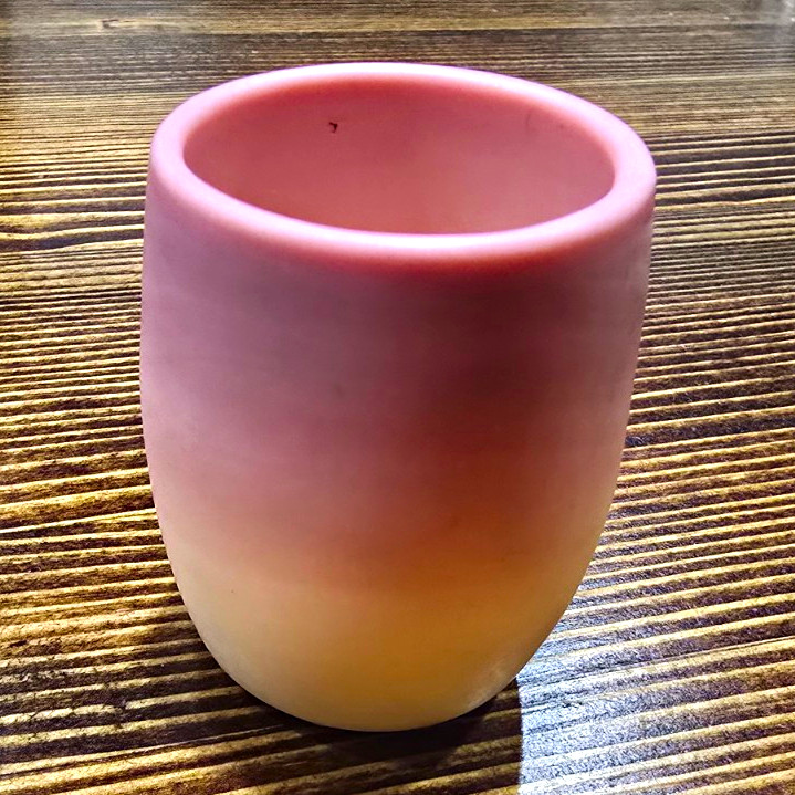 Vintage Burmese 1970 Pink/White Ombre Art Highly Collectible Toothpick Holder