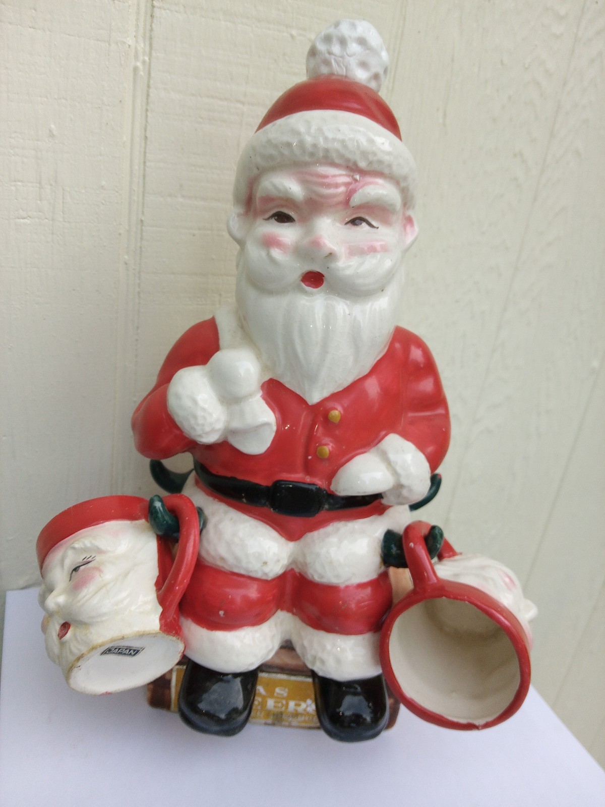 Vtg Christmas Dan Brechner X’mas Cheers Santa Decanter & 2 Mugs Japan Vtg Christmas Dan Brechner X’mas Cheers Santa Decanter & 2 Mugs Japan