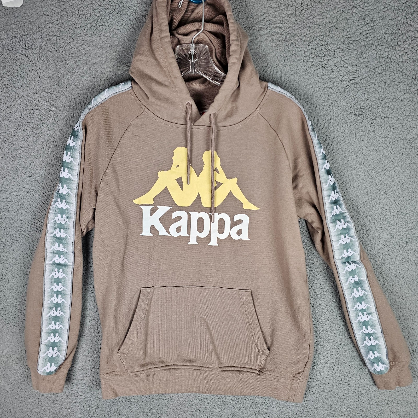 Kappa Hoodie Mens M Graphic Kangaroo Pocket Raglan Sleeve Tape Logo Pullover Kappa Hoodie Mens M Graphic Kangaroo Pocket Raglan Sleeve Tape Logo Pullover