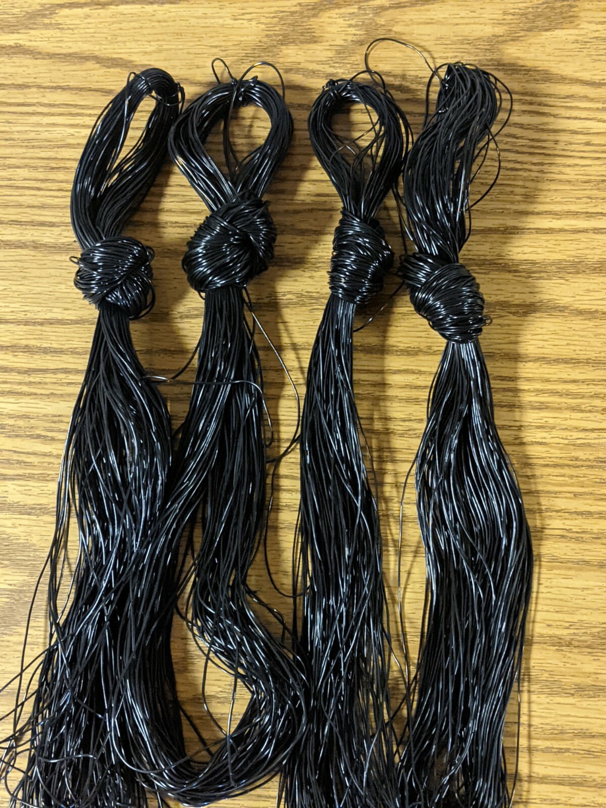 4 Pieces of African Rubber Hair Thread, Black Anango yarn, Fil Anango 4 Pieces of African Rubber Hair Thread, Black Anango yarn, Fil Anango