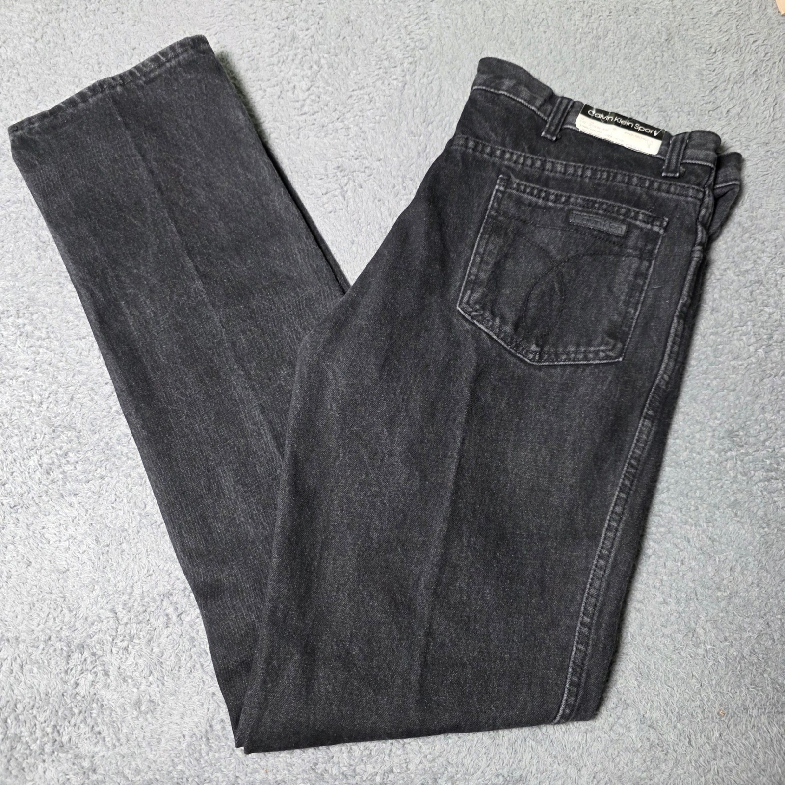 Calvin Klein Sport Mens 36x36 Western Jeans Black Vintage USA Made ILGWU Cotton