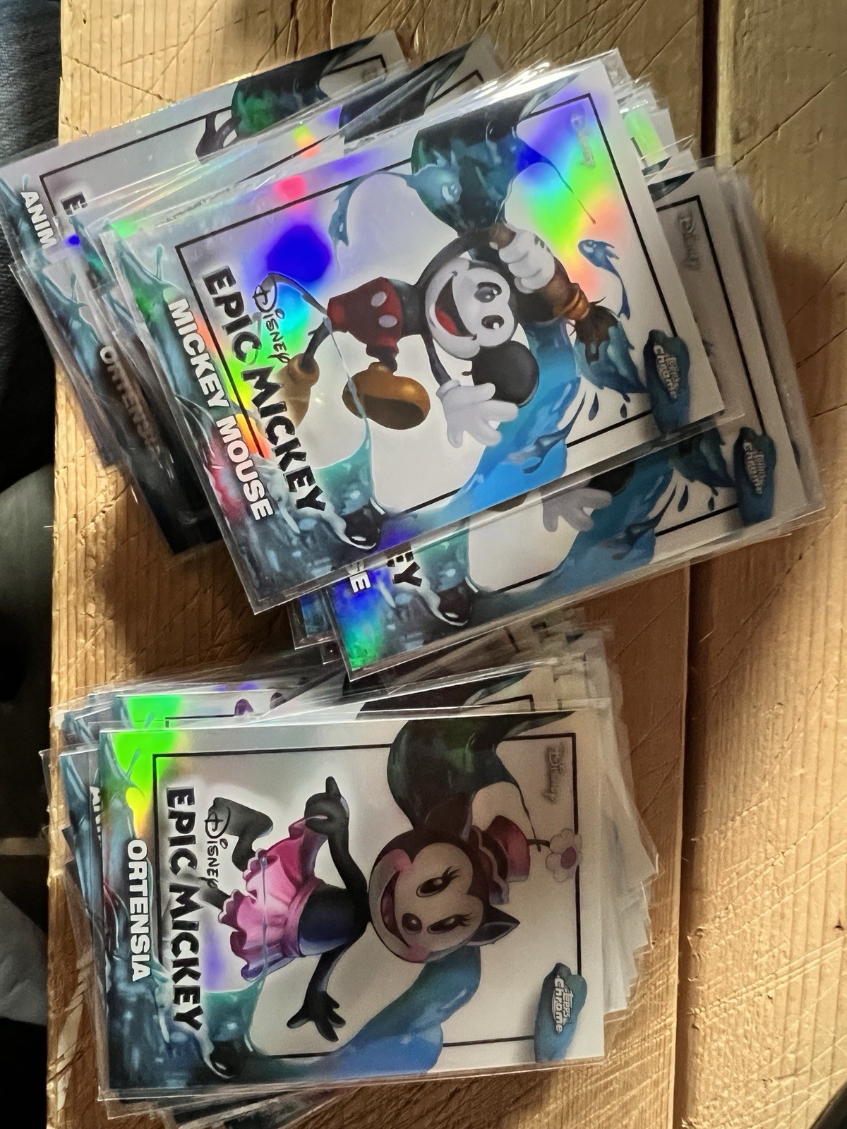 2026 Topps Chrome Disney Neon Epic Mickey  78-Card Trading Card Lot
