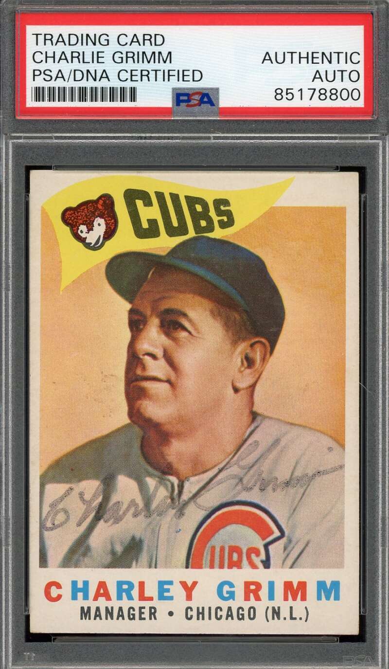 Charlie Grimm PSA DNA Signed 1960 Topps Autograph
