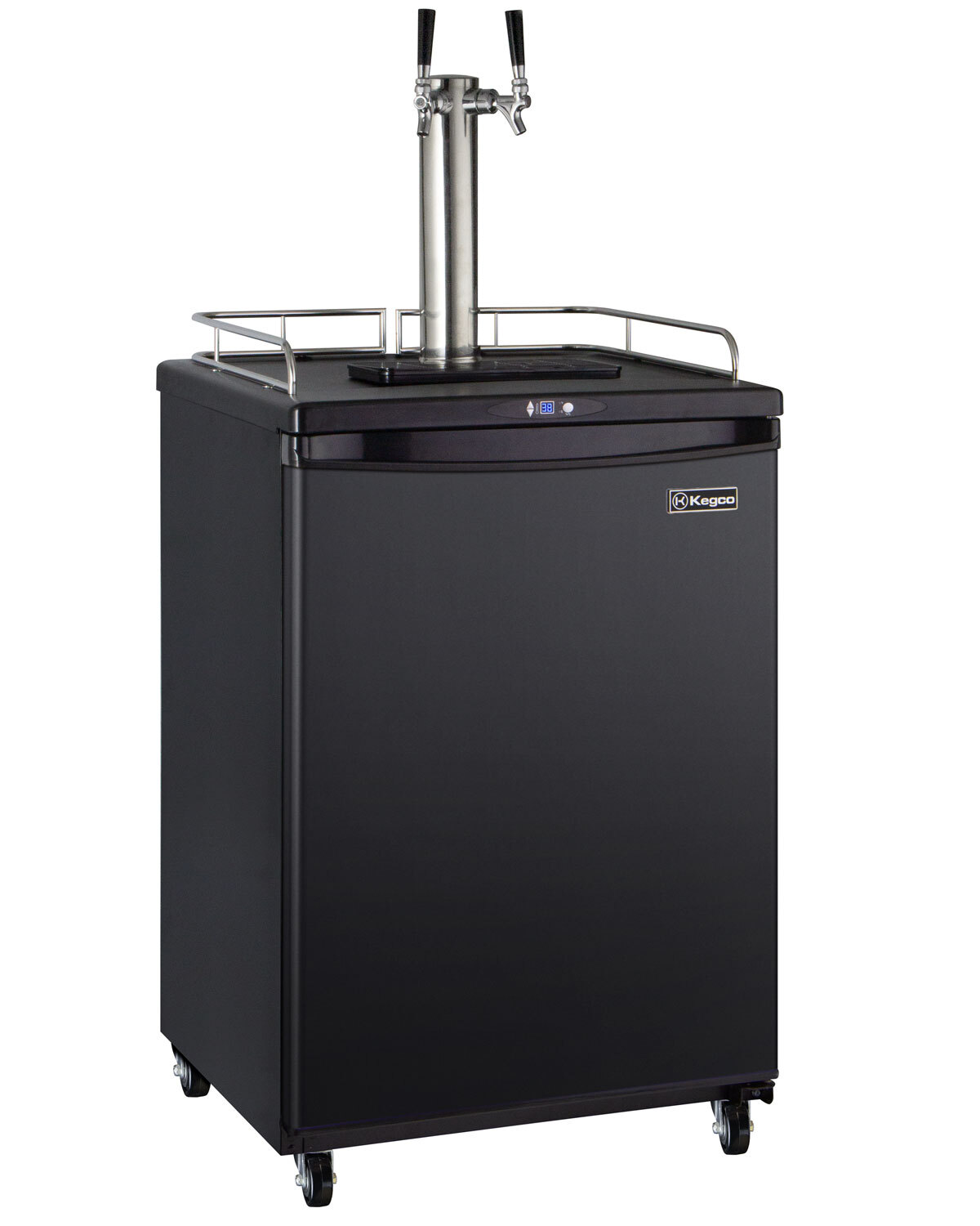 Kegco ICZ163B-2 Two Faucet Commercial Digital Cold-Brew Coffee Dispenser - Black