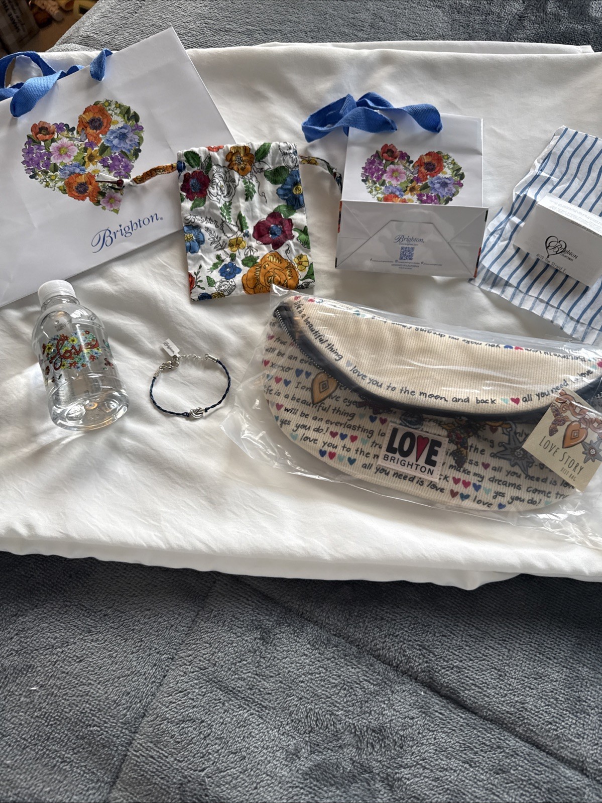 Brighton Interlock Navy Bracelet & Love Story Belt Bag New With Tags & More 