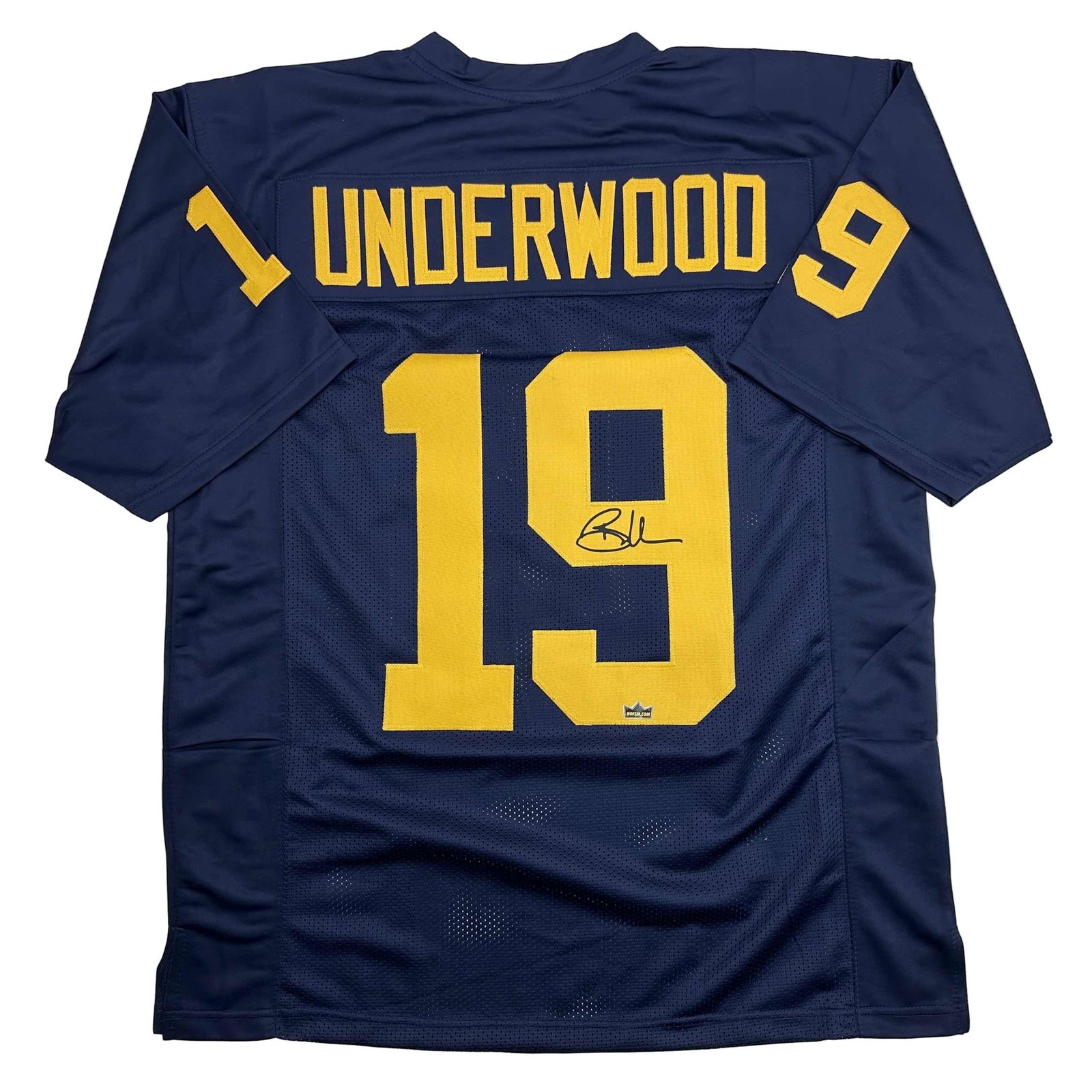Facsimile Autographed Bryce Underwood Michigan Blue Jersey XL Facsimile Autographed Bryce Underwood Michigan Blue Jersey XL