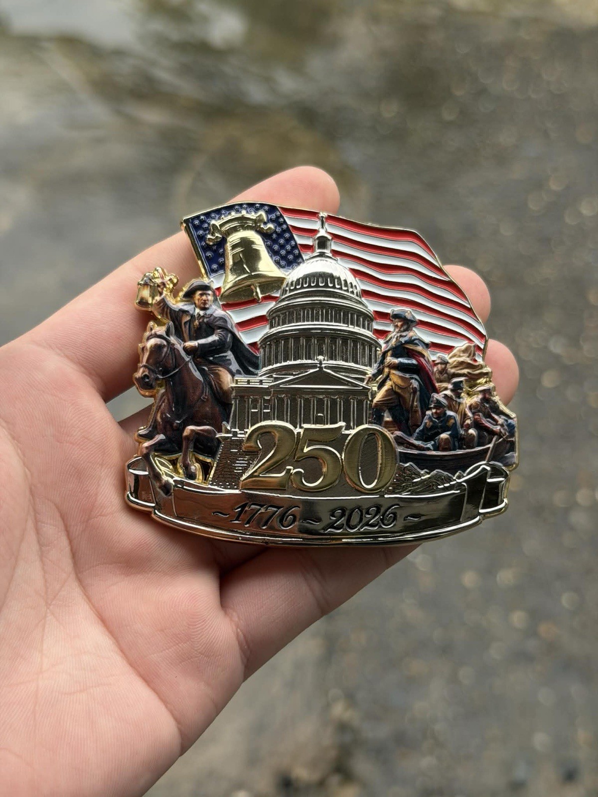 250th Anniversary Of Freedom Challenge Coin. Through A Veterans Eyes. 3” Coin. 250th Anniversary Of Freedom Challenge Coin. Through A Veterans Eyes. 3” Coin.