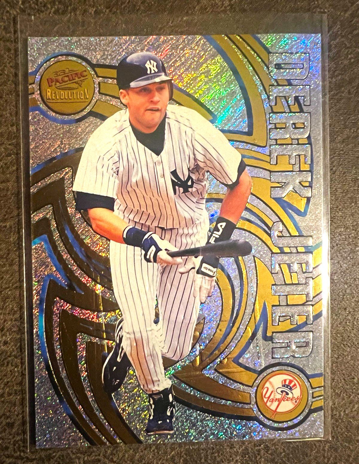 1998 Pacific Revolution Derek Jeter Yankees Embossed Shadow Series #11/99 Rare 1998 Pacific Revolution Derek Jeter Yankees Embossed Shadow Series #11/99 Rare