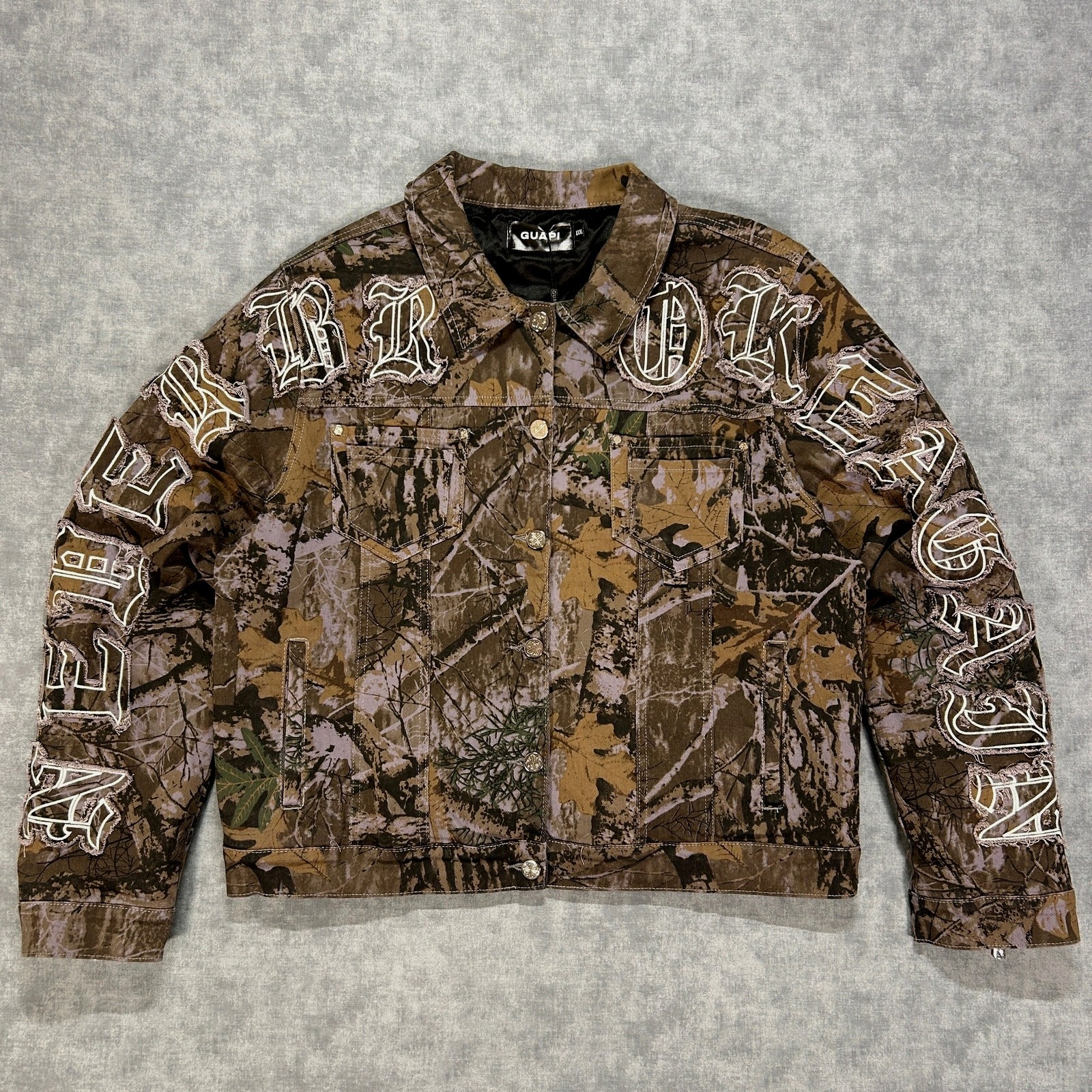 NWT GUAPI x Youngboy Never Broke Again Camo Denim Jacket mens XXXL Streetwear