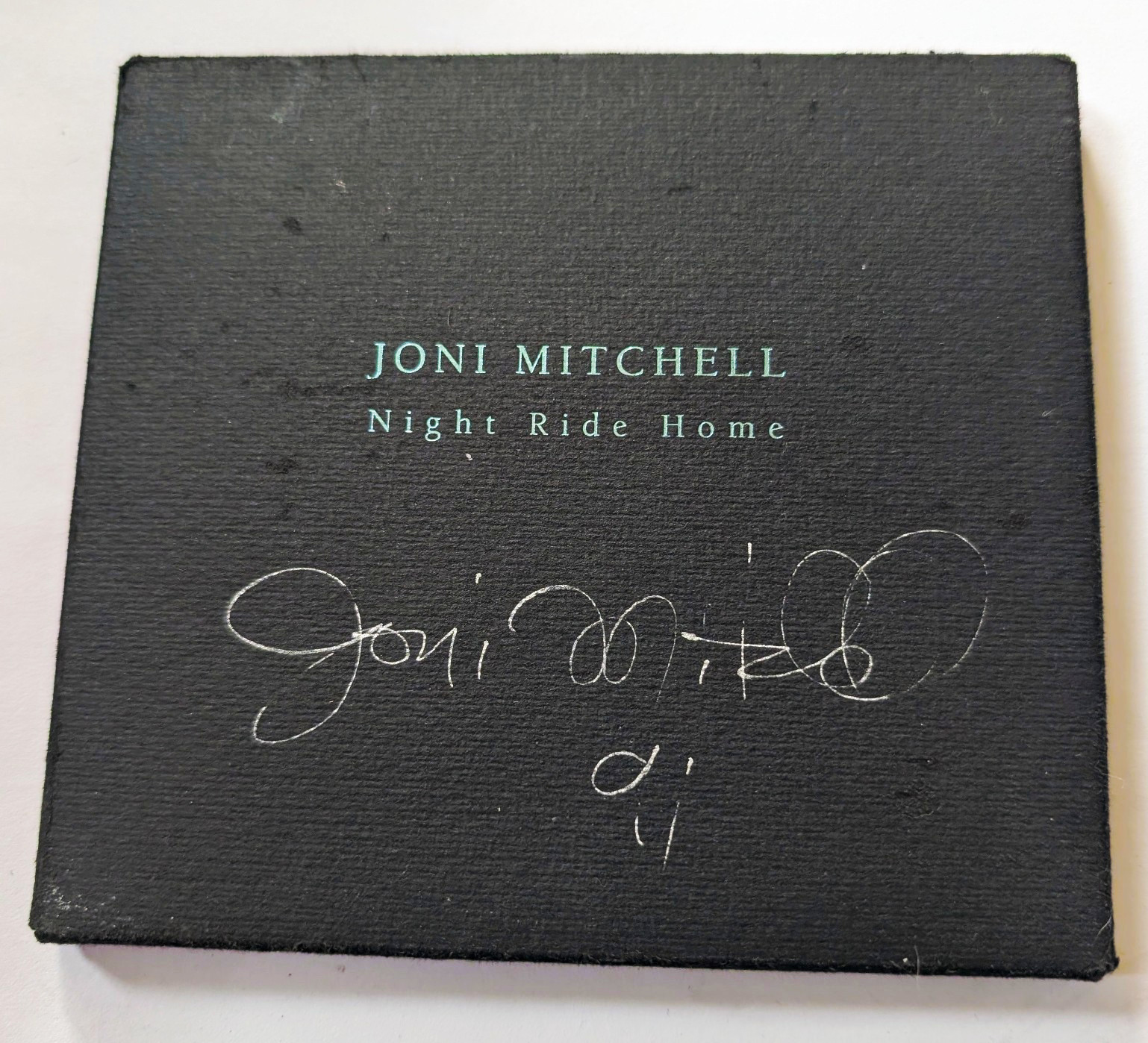 Joni Mitchell Night Ride Home 1991 GEFD-24388 Signed Promo CD Rare 4 Photos