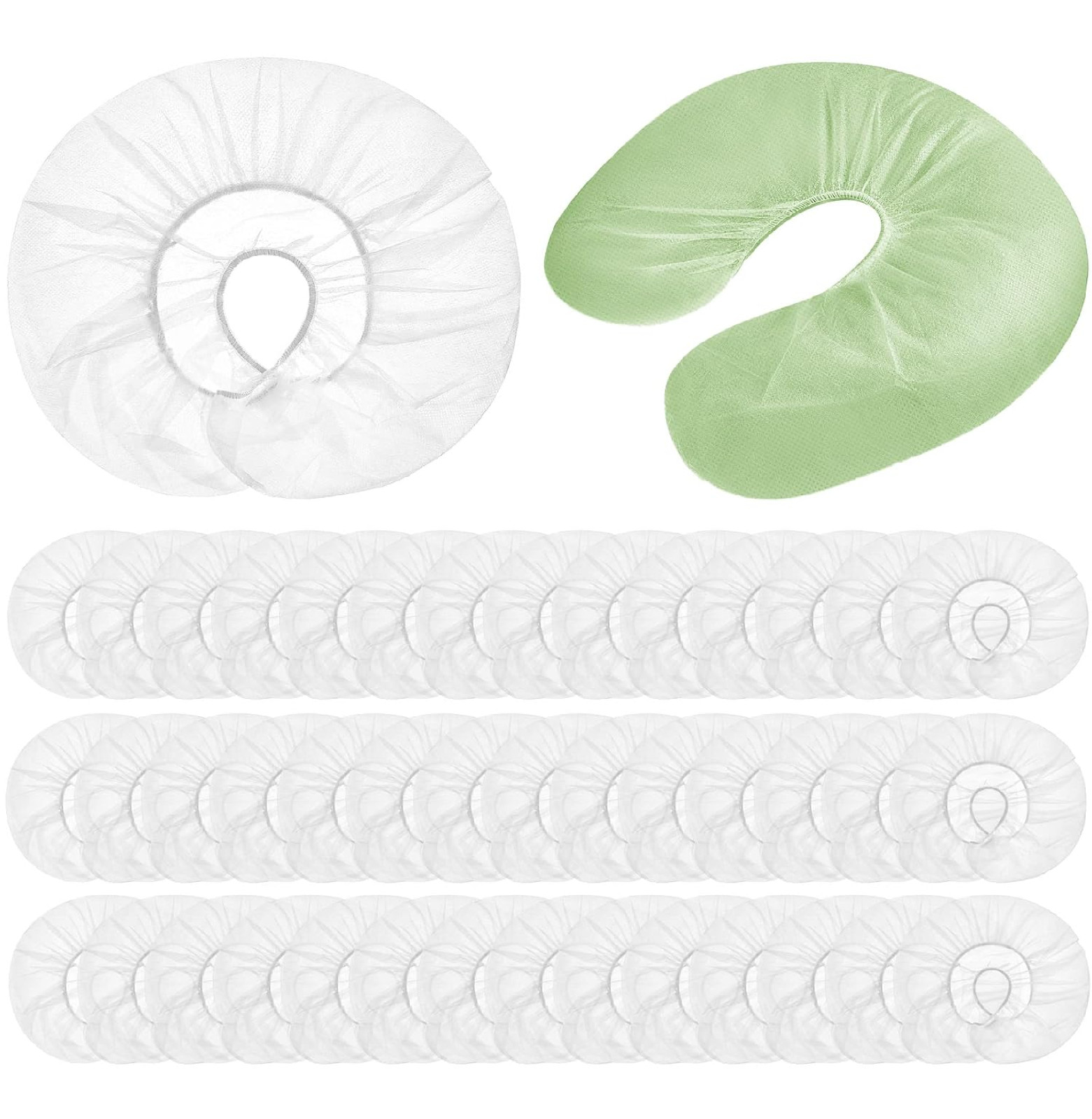 Jecery 200 Pcs Disposable Face Cradle Covers, Soft Fitted Headrest Neck Pillow C Jecery 200 Pcs Disposable Face Cradle Covers, Soft Fitted Headrest Neck Pillow C