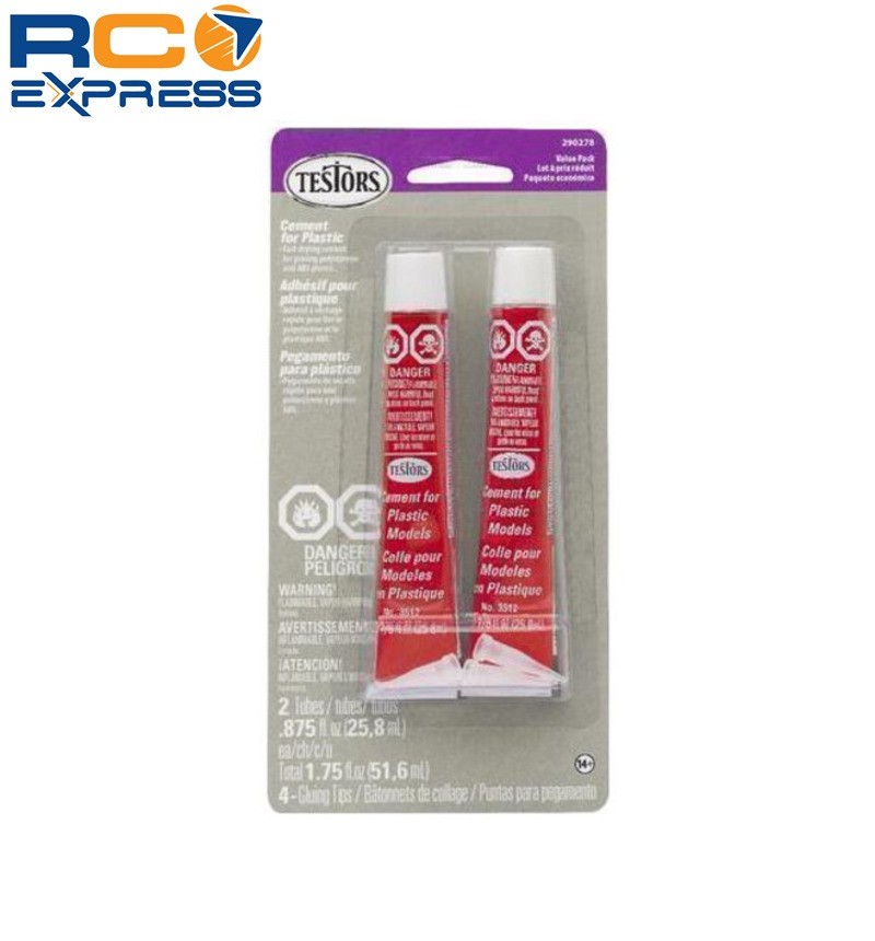 Testors Cement Value Pack (2) 7/8 Fl Oz Tubes TES290278