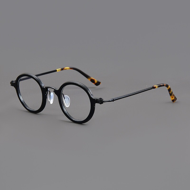 Retro Small Round Metal Eyeglasses Frame With Clear Lens Classical Spectacles
