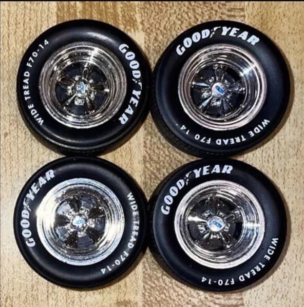 1/18 ERTL American Muscle Cragar S/S Chrome Wheels and Good Year WL Tires /Parts