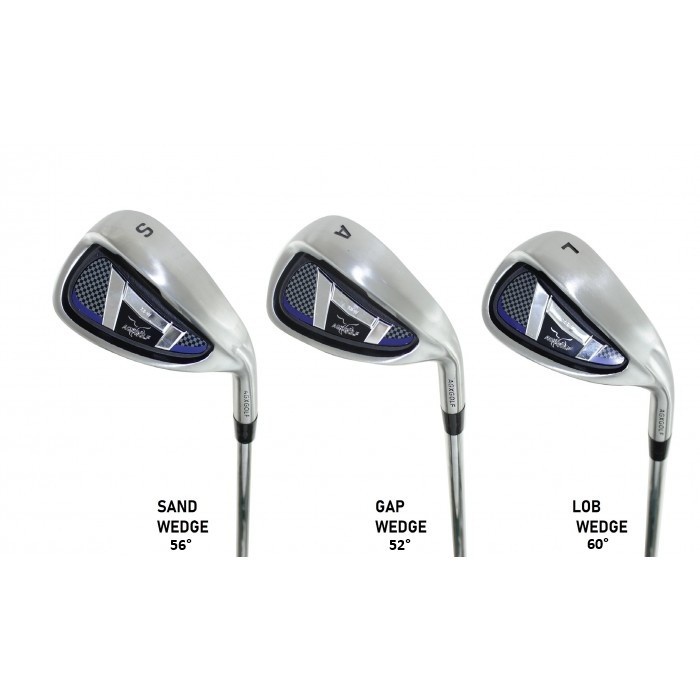 AGXGOLF MEN\'S RIGHT HAND: MAGNUM XS WIDE SOLE SERIES WEDGE SET: GAP, SAND & LOB