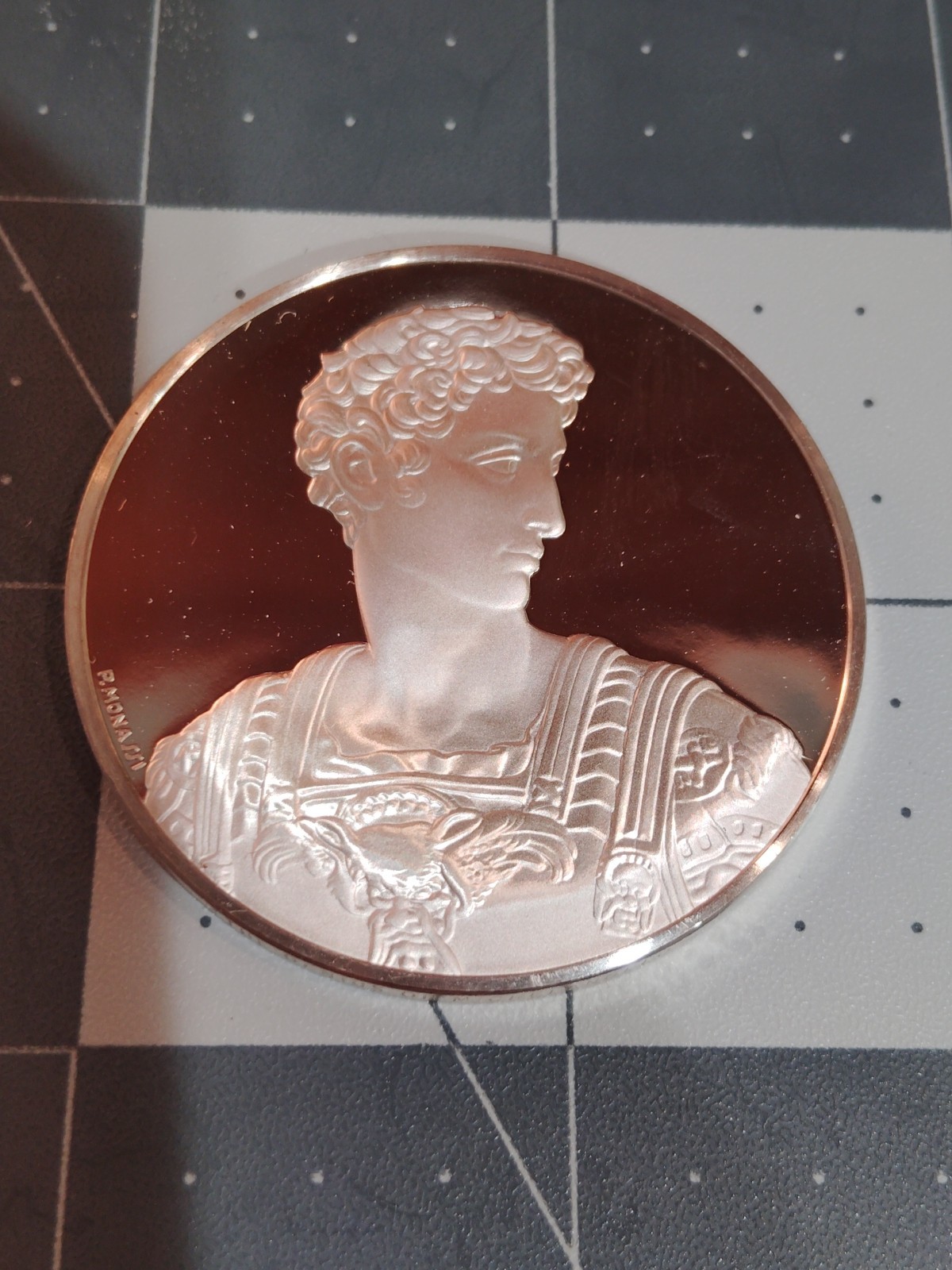 Giuliano de Medici, The Genius of Michelangelo 1.26oz Sterling Silver Medal Giuliano de Medici, The Genius of Michelangelo 1.26oz Sterling Silver Medal