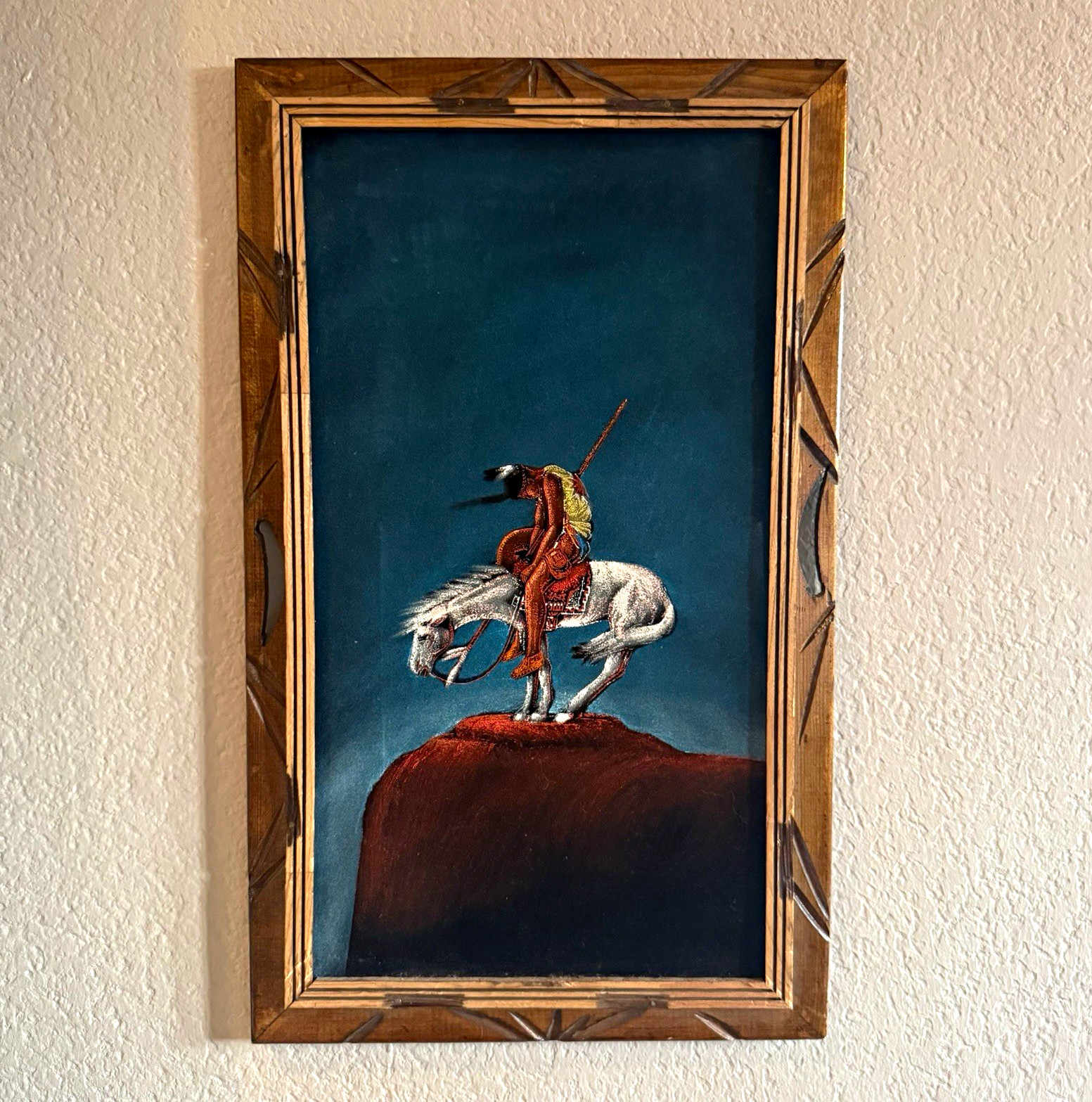 Vintage 1970s Black Velvet Painting \ Vintage 1970s Black Velvet Painting \