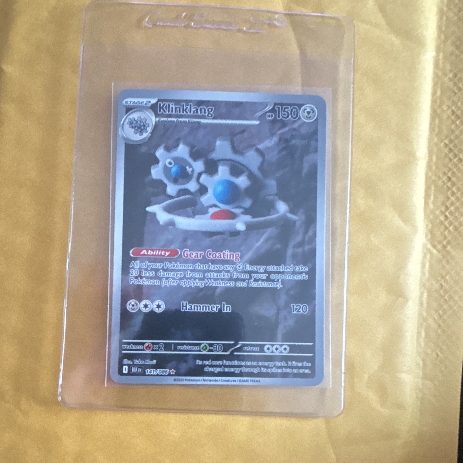 The Pokémon Company Klinklang 141/086 Sv: Black Bolt Holo IR Eng Stage 2 150HP