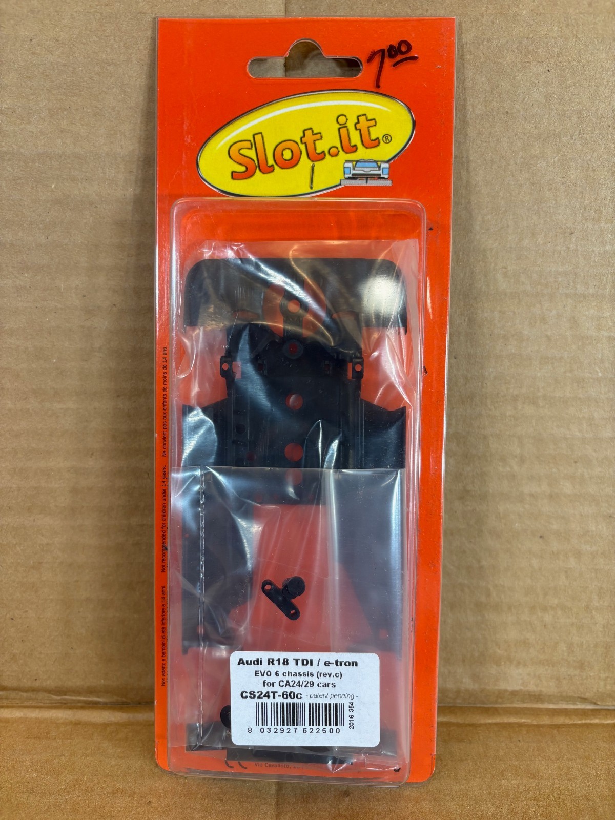 slot it slot cars 1/32 new parts Audi R18 TDI EVO 6 Chassis Rev C CS24T-60c