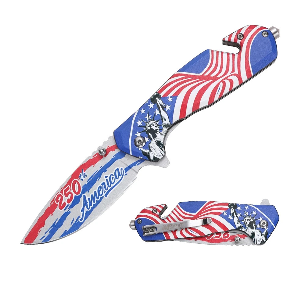 MTech A/O 250 USA Anniversary Knife Aluminum Handle Stainless Blade MTA2070F250 MTech A/O 250 USA Anniversary Knife Aluminum Handle Stainless Blade MTA2070F250
