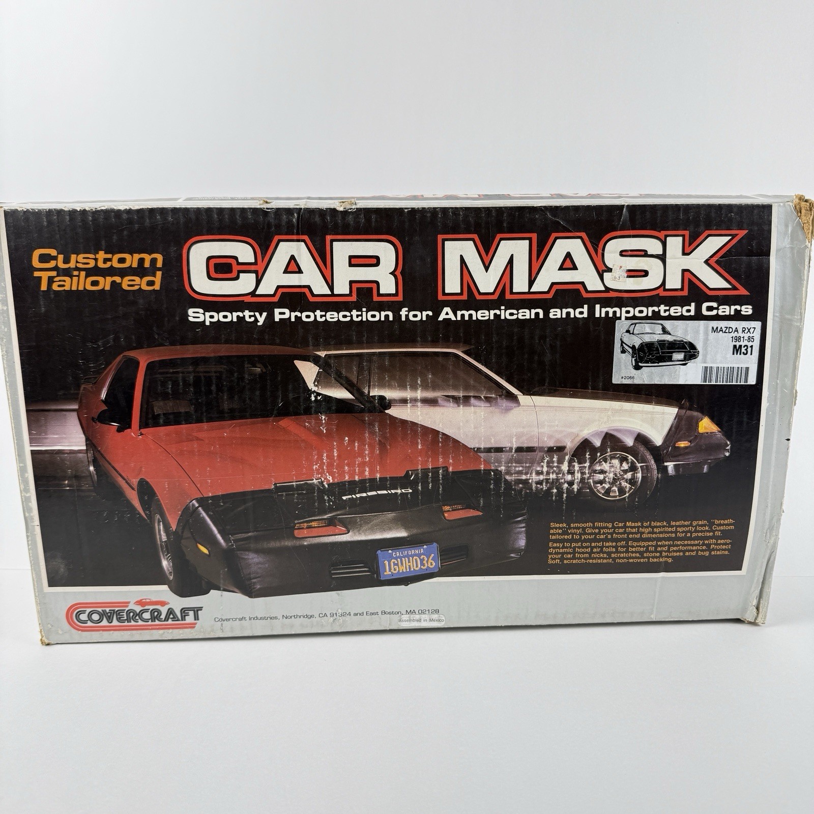 Vintage Covercraft Car Mask Mazda RX-7 1981-1985 Front Bumper Nose Bra Guard M31