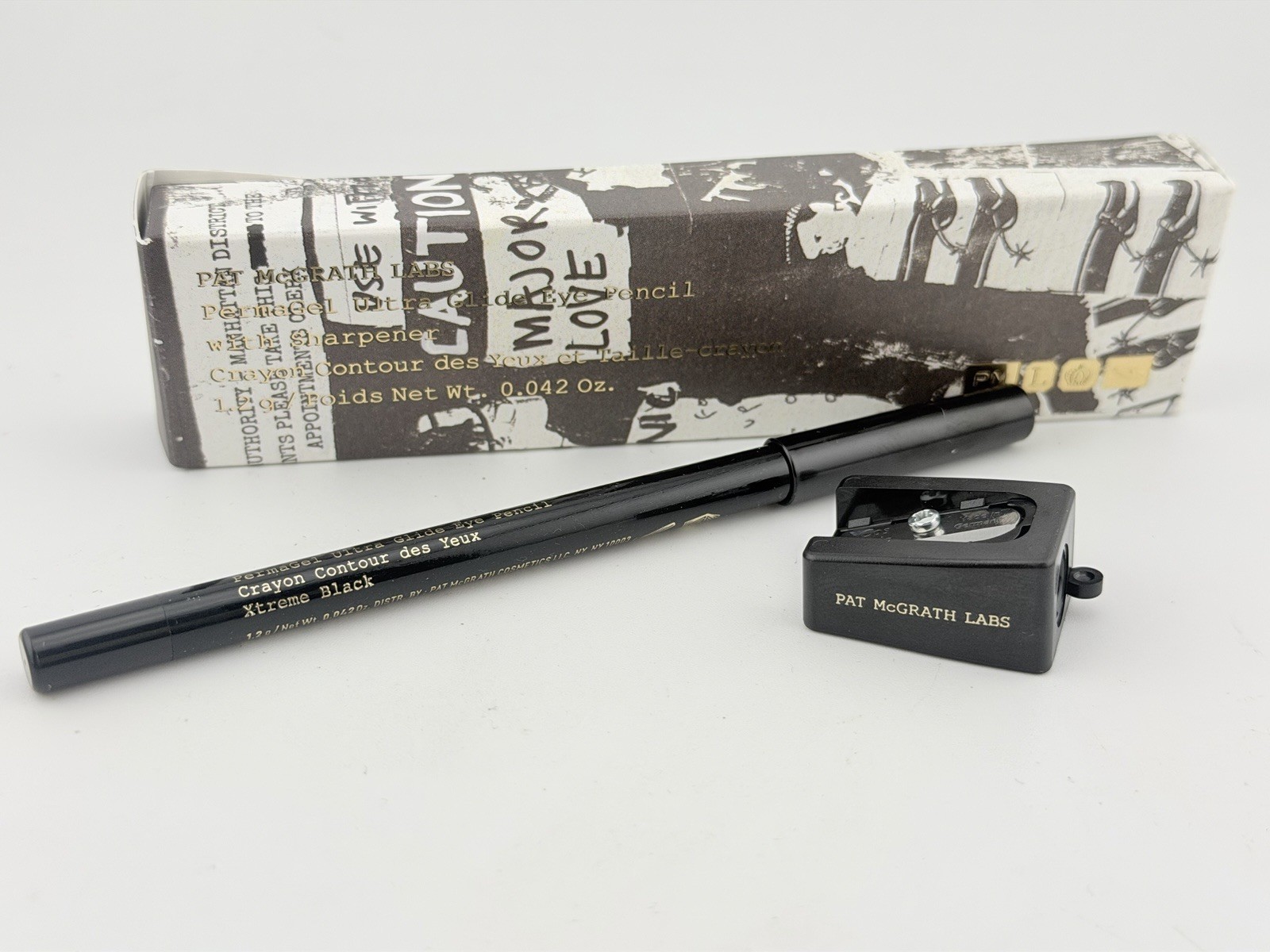 Pat McGrath PermaGel Ultra Glide Eye Pencil Xtreme Black 202 w/ Sharpener NIB