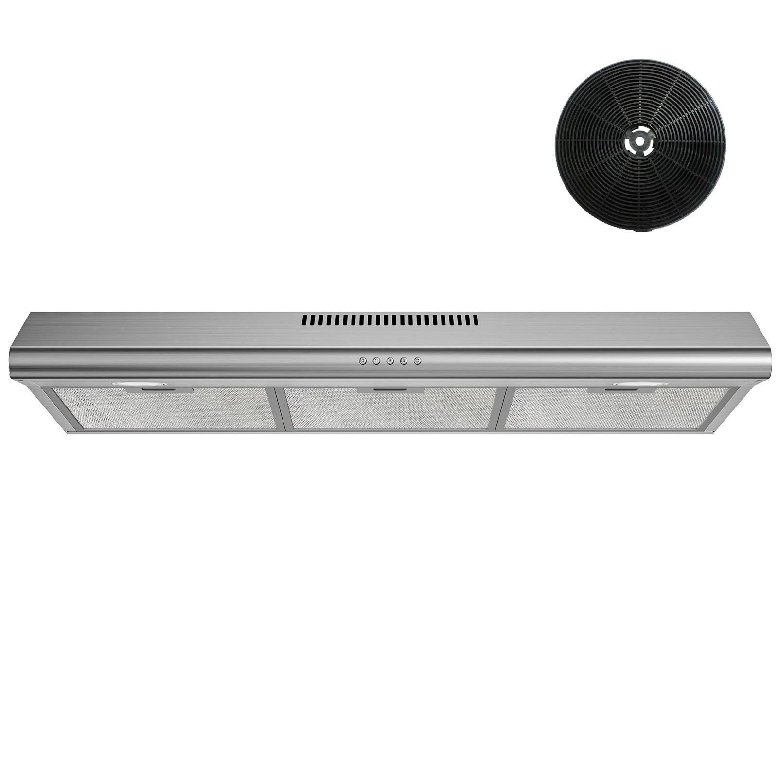 FIREGAS Under Cabinet Range Hood 36 inch with Ducted/Ductless Convertible, Slim
