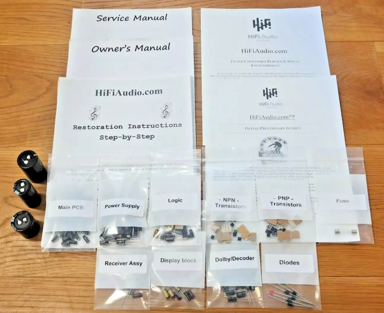Nakamichi CR-7a cassette deck restoration upgrade kit repair rebuild capacitor