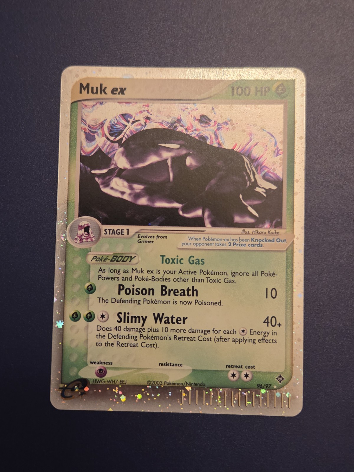 Pokemon TCG Muk EX 96/97 Dragon Holo Ultra Rare Card 2003 LP+ Pokemon TCG Muk EX 96/97 Dragon Holo Ultra Rare Card 2003 LP+