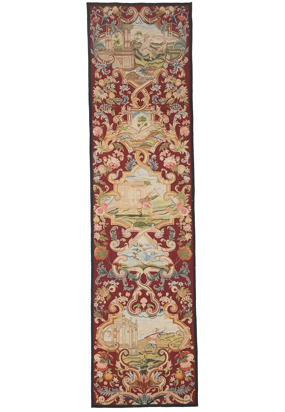 2.6 x 10 Wool and Silk Hanging Tapestry Runner #F-3030