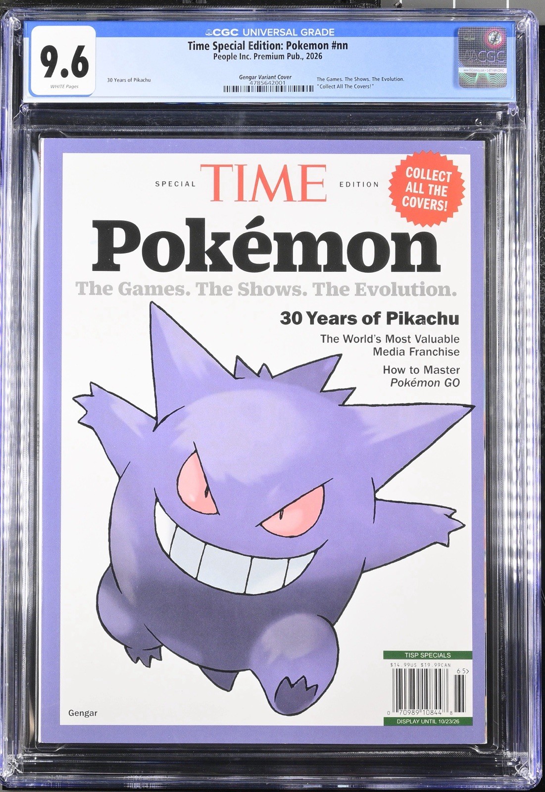 Time Special Edition: Pokemon CGC 9.6 Gengar Variant Cover Time Special Edition: Pokemon CGC 9.6 Gengar Variant Cover