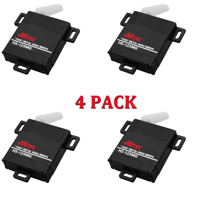 Hitec HS-125MG Slim Metal Gear Wing Servo U 4-PACK HS125MG / HS125 / 125MG