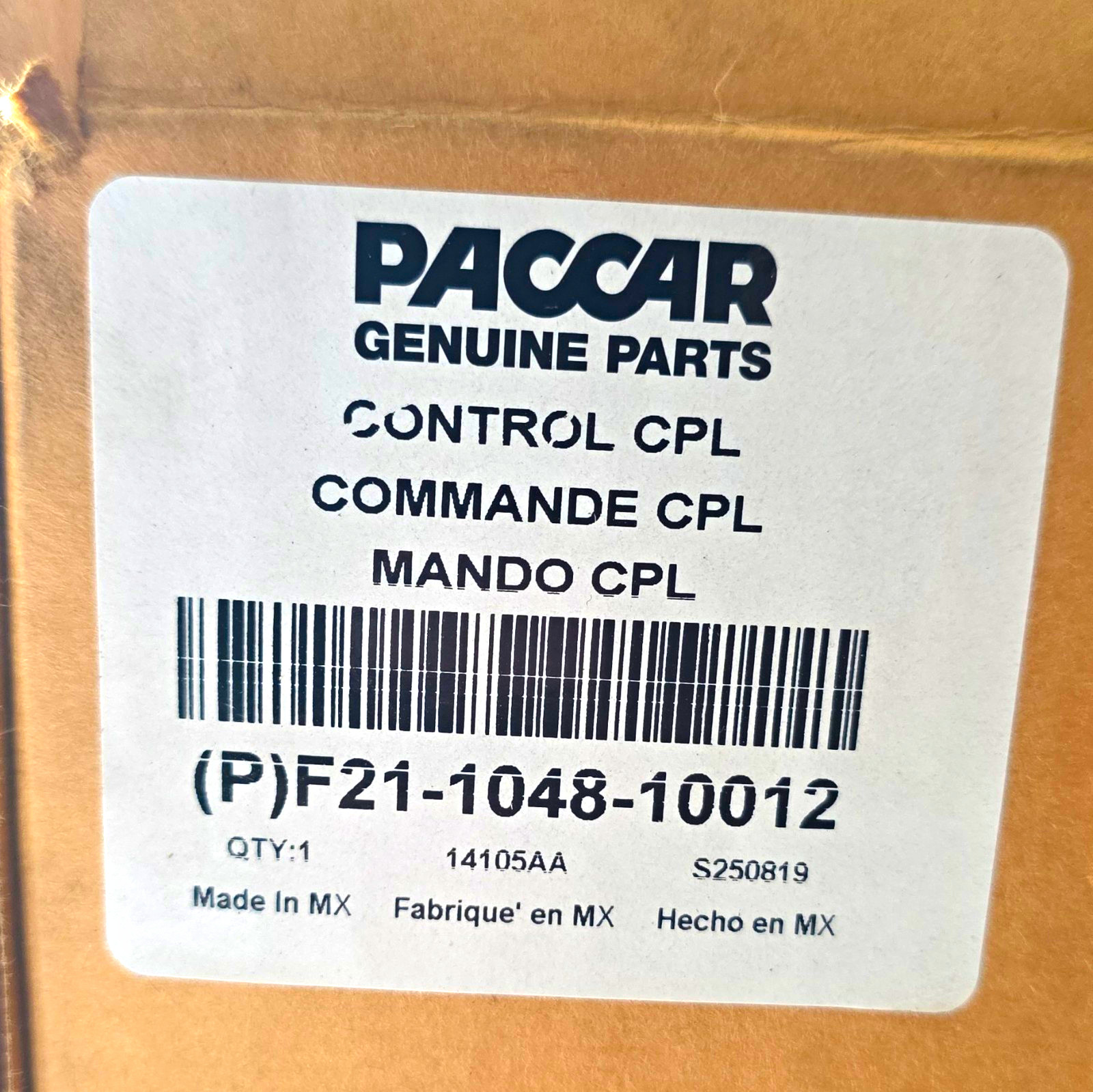 New PACCAR HVAC control Head New PACCAR HVAC control Head