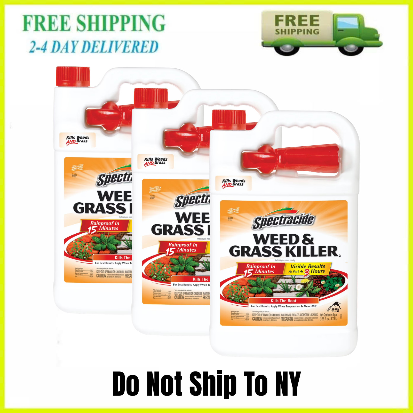 Spectracide Weed and Grass Killer 128 Oz Sprayer Ready-to-use 3 Gallon New.. Spectracide Weed and Grass Killer 128 Oz Sprayer Ready-to-use 3 Gallon New..