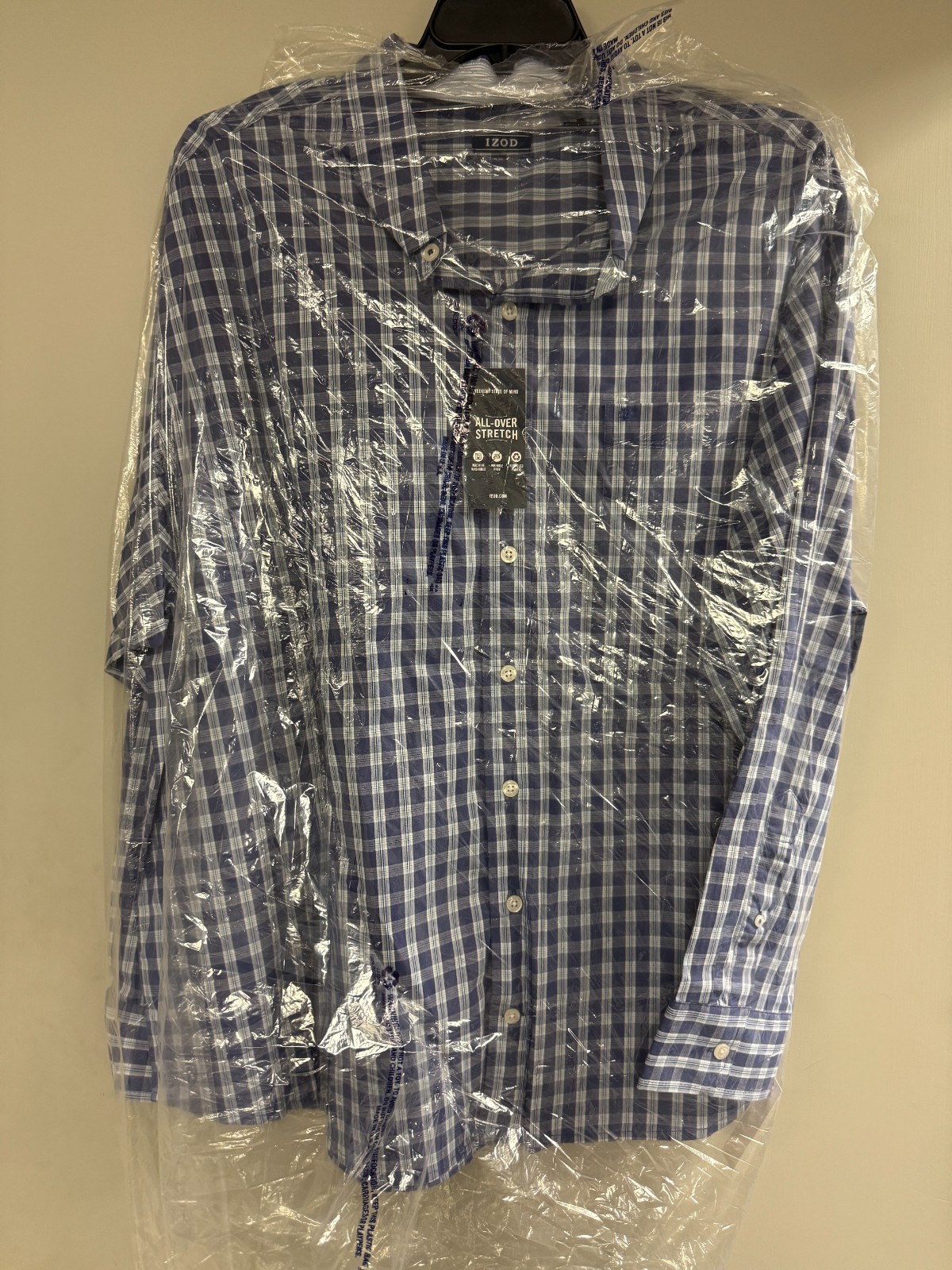 IZOD Men\'s Button Down Long Sleeve Dress Shirt Skipper Blue Size 3XLT Big & Tall IZOD Men\'s Button Down Long Sleeve Dress Shirt Skipper Blue Size 3XLT Big & Tall
